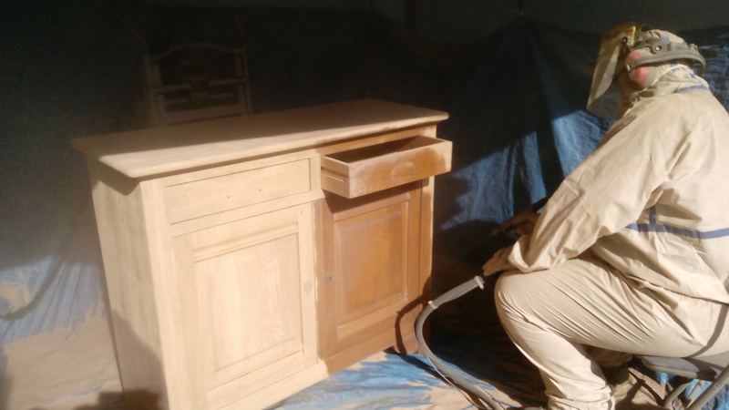 Relooking de meubles en bois par aérogommage / sablage écologique